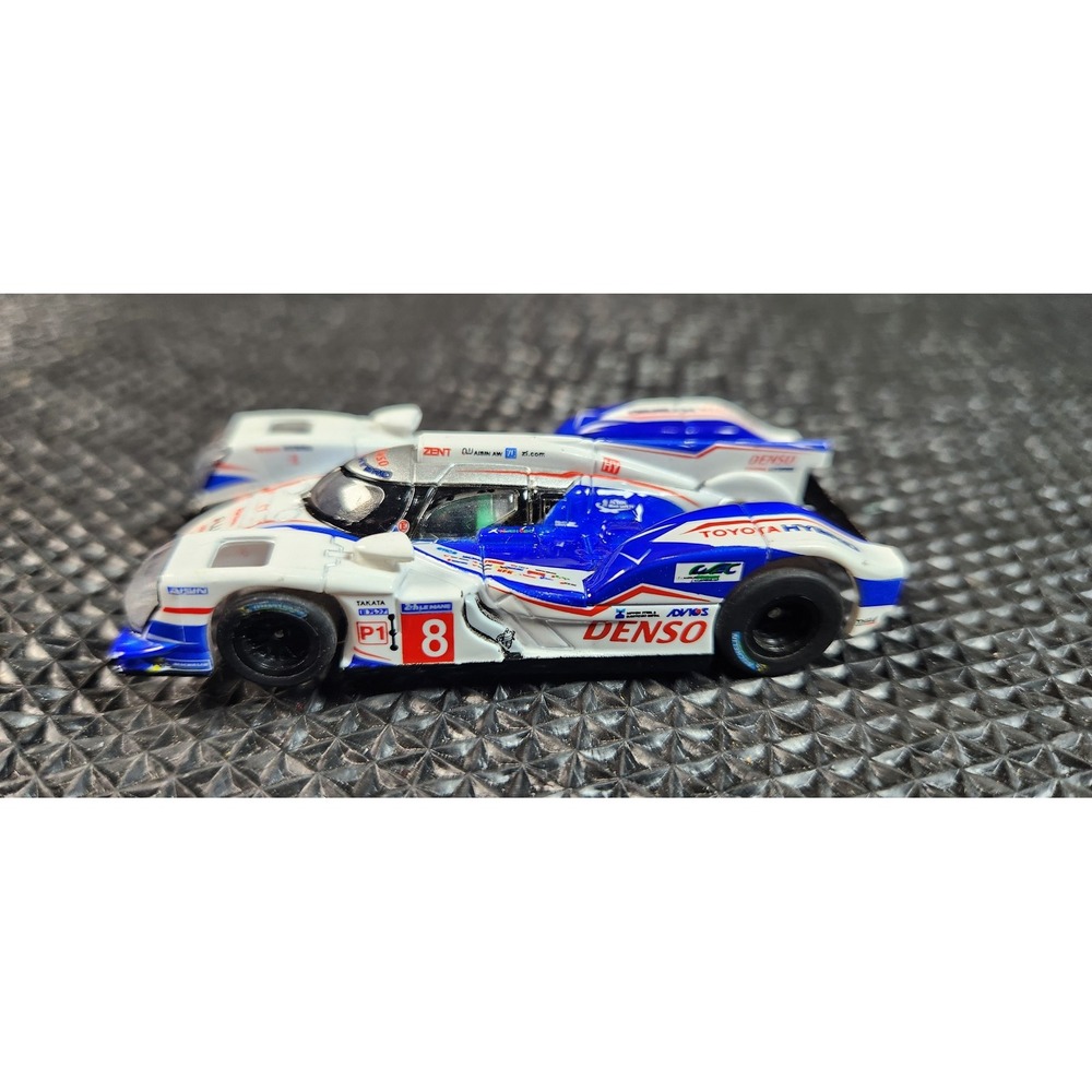 TOMY Toyota Hybrid Denso #8 Slot Car White Blue LMP1 Racing Track Mini Toy Car